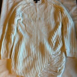 Forever 21 Cream Crew Neck Sweater Classic Style